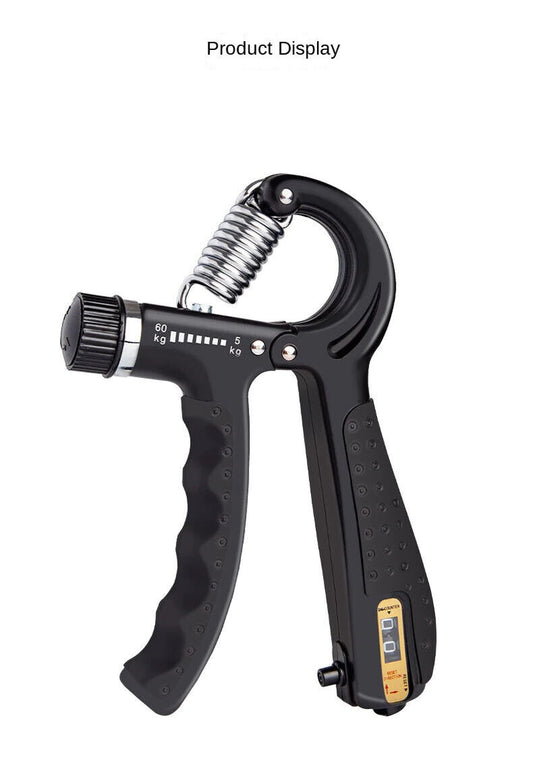 Hand Grip Strength Power Trainer Gripper Counter W Adjustable Squeeze Exercise